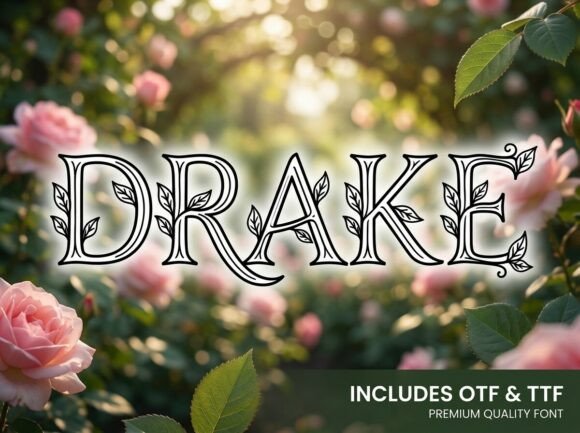 Drake: The Botanical Typeface for Legendary Branding