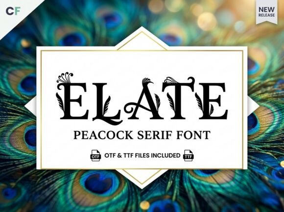 Elate: Command Royal Attention with Feathered Typography