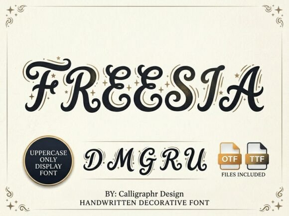 Freesia: The Celestial Display Font for Whimsical Design
