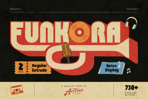 Funkora: A Bold Retro Font for Modern Design