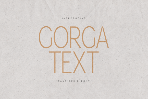 Gorga Sans: The Typeface for Confident Simplicity