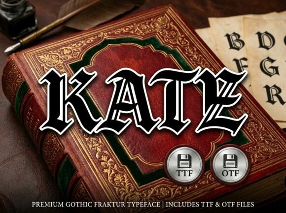 Kate: A Gothic Fraktur Typeface for Modern Design