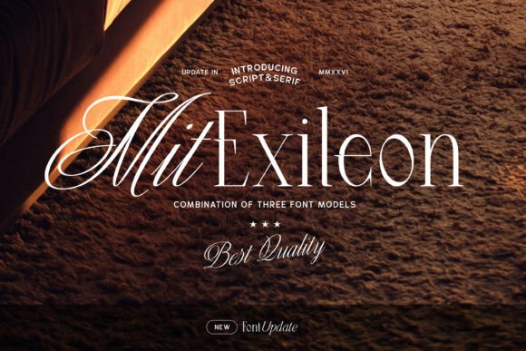 Mit Exileon: A Modern Script & Serif Font for Impactful Design